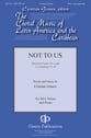 Not To Us SSA choral sheet music cover